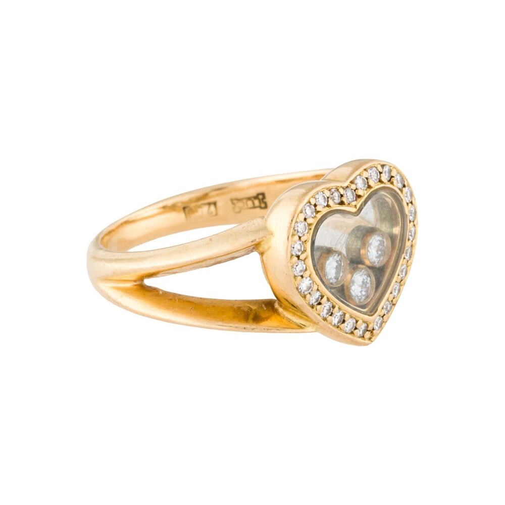 Chopard 18K Diamond Happy Icons ring 5.25 sz